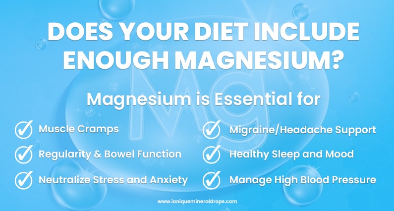 Does your diet include enough magnesium - Try Ionique Mineral Drops